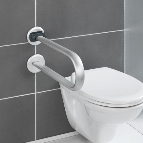 Držadlo skladacie k WC Secura Premium, hliníkové - Kliknutím zobrazíte detail obrázku.